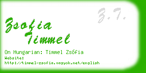 zsofia timmel business card